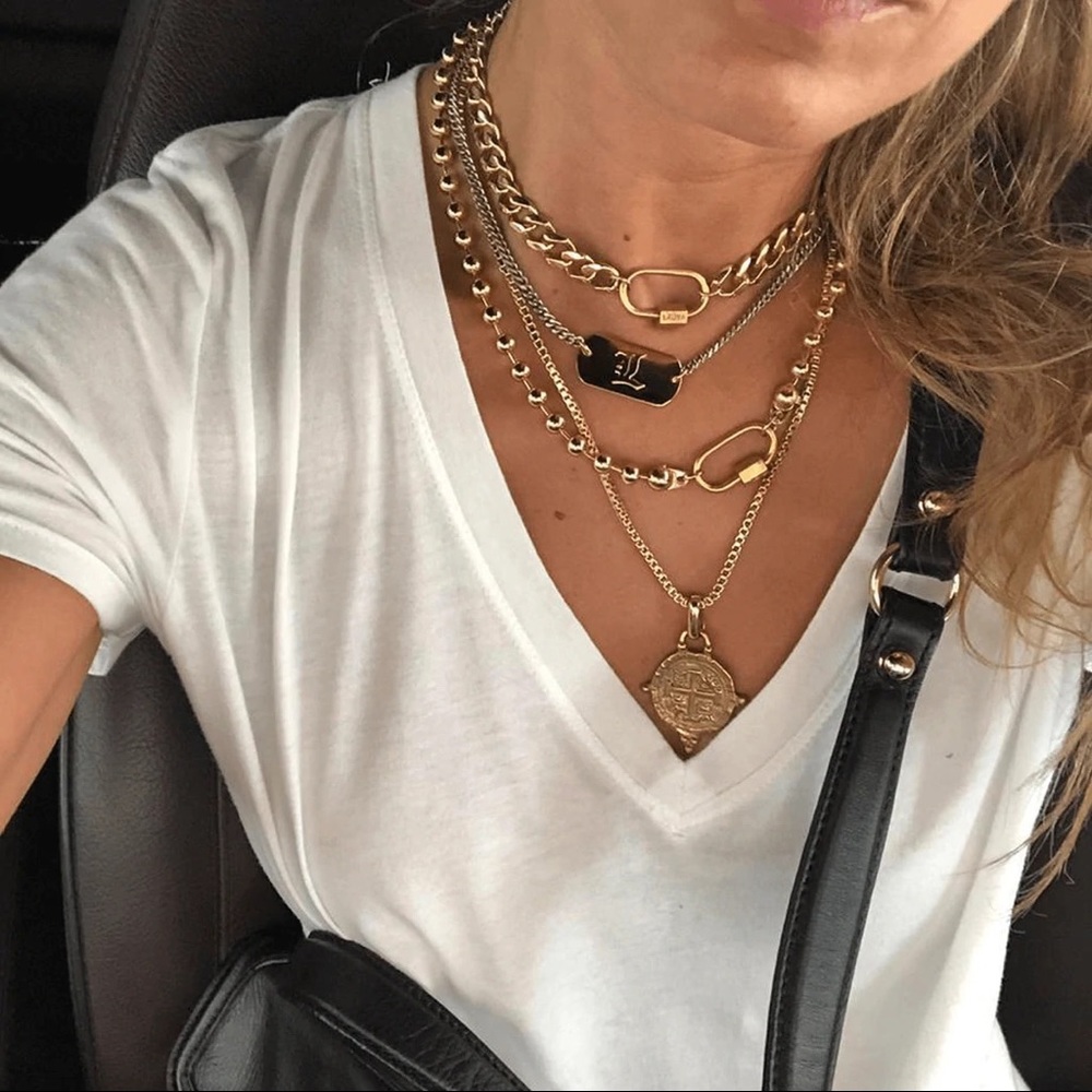 Laura Cantu GOLDPLATED CHAIN CHOKER WITH LOCK